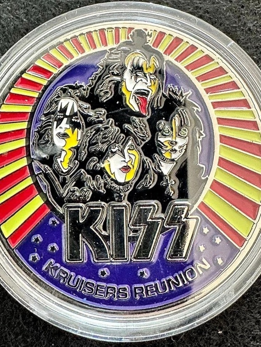 KISS Kruisers Reunion 2025 Collectible Pin Purple & Yellow